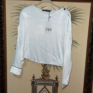 Zara| Silky white top, NWT